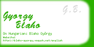 gyorgy blaho business card